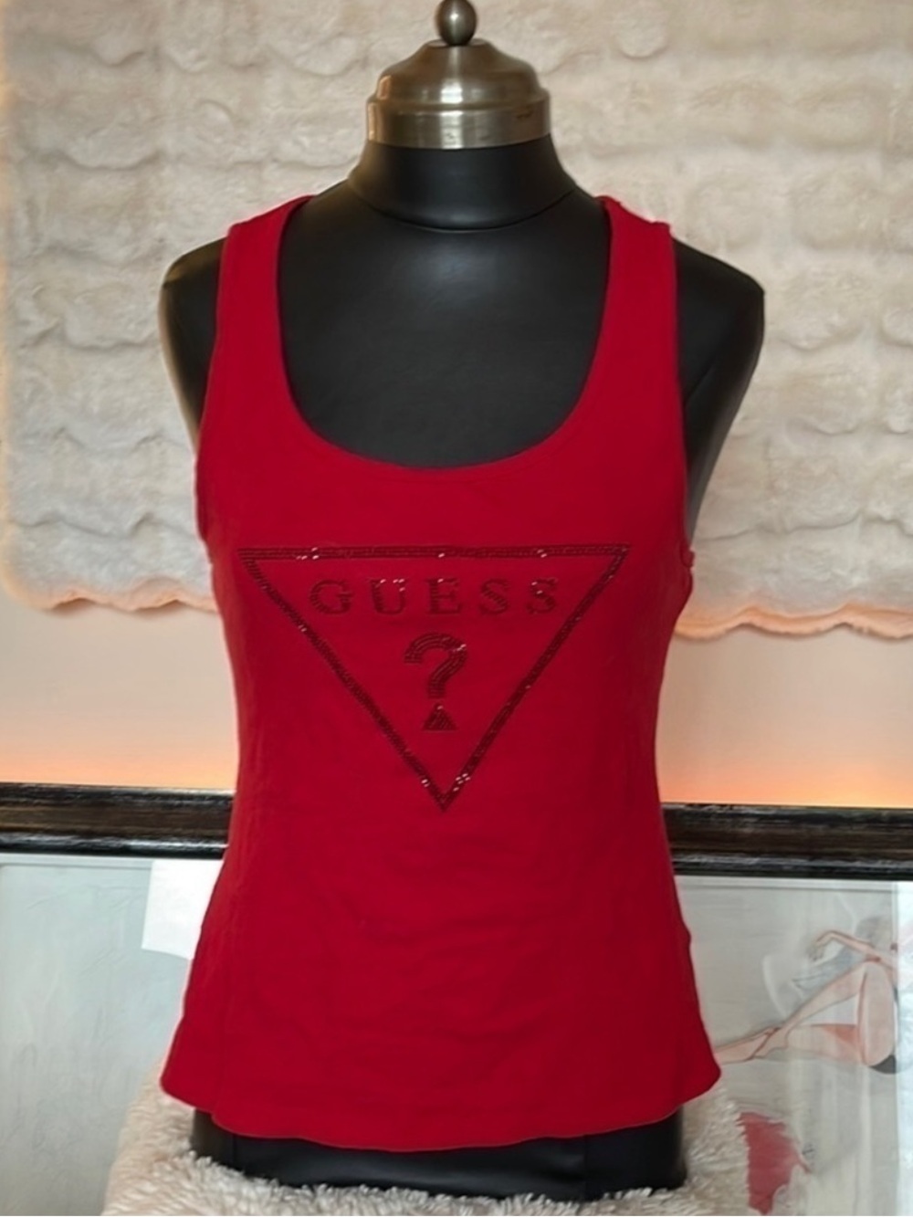 GUESS Women's Red Tank Top